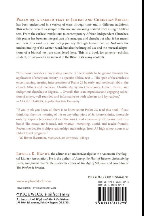 Produktbild: Psalm 29 through Time and Tradition