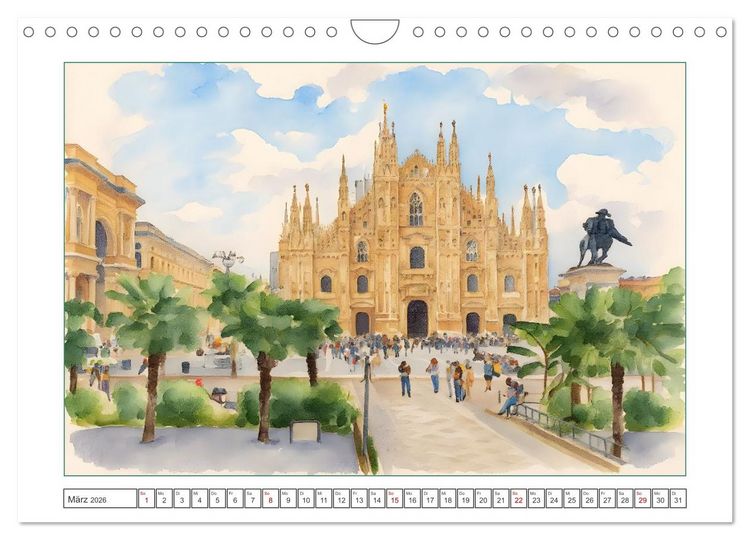 Produktbild: Italien - Baudenkm&auml;ler, Berge und Meer (Wandkalender 2026 DIN A4 quer), CALVENDO Monatskalender