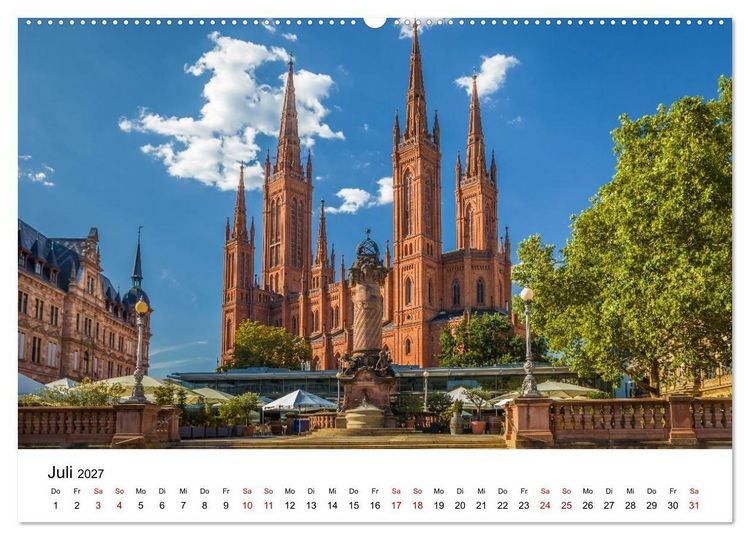 Produktbild: Wiesbadener Impressionen (hochwertiger Premium Wandkalender 2027 DIN A2 quer), Kunstdruck in Hochglanz