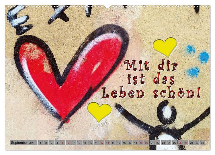 Produktbild: F&uuml;r meinen Lieblingsmenschen (hochwertiger Premium Wandkalender 2026 DIN A2 quer), Kunstdruck in Hochglanz