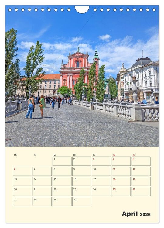 Produktbild: Ljubljana Sloweniens Hauptstadt (Wandkalender 2026 DIN A4 hoch), CALVENDO Monatskalender