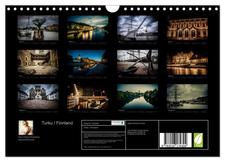 Produktbild: Turku / Finnland (Wandkalender 2026 DIN A4 quer), CALVENDO Monatskalender