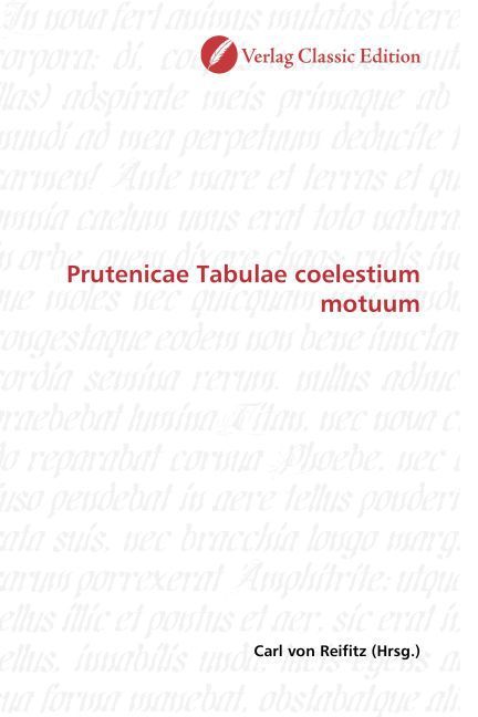 Produktbild: Prutenicae Tabulae coelestium motuum