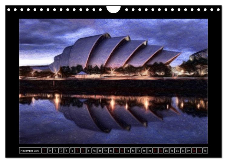 Produktbild: Glasgow (Wall Calendar 2026 DIN A4 landscape), CALVENDO 12 Month Wall Calendar