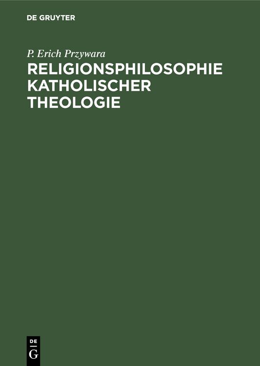 Produktbild: Religionsphilosophie katholischer Theologie
