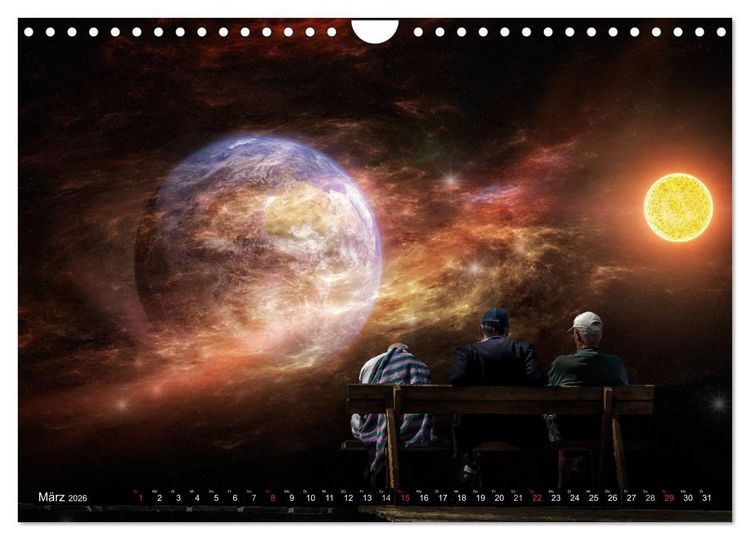 Produktbild: Ansichten des Weltraums (Wandkalender 2026 DIN A4 quer), CALVENDO Monatskalender