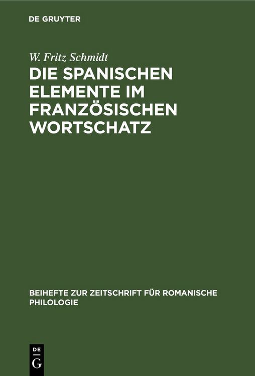 Produktbild: Die spanischen Elemente im franz&ouml;sischen Wortschatz