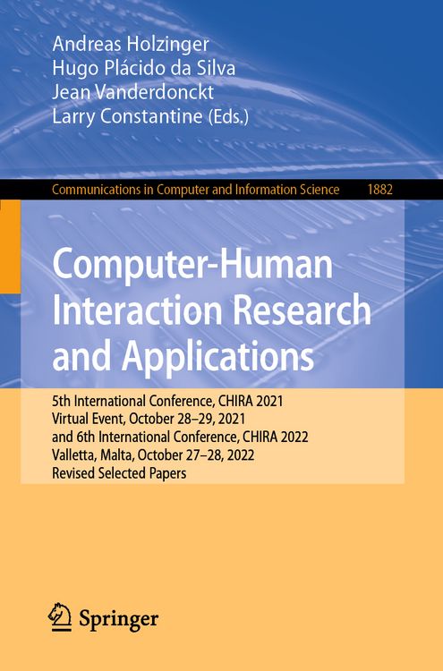 Produktbild: Computer-Human Interaction Research and Applications
