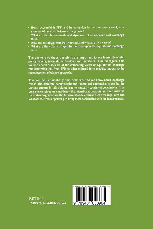 Produktbild: Equilibrium Exchange Rates