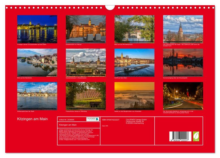 Produktbild: Kitzingen am Main (Wandkalender 2026 DIN A3 quer), CALVENDO Monatskalender