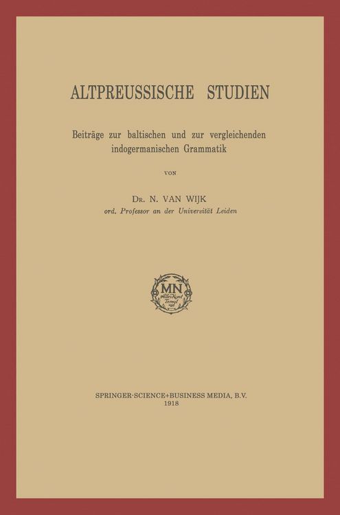 Produktbild: Altpreussische Studien