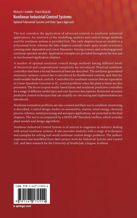 Produktbild: Nonlinear Industrial Control Systems
