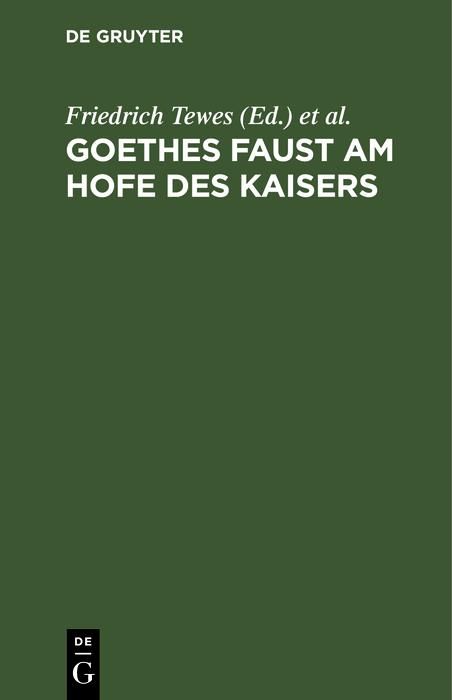 Produktbild: Goethes Faust am Hofe des Kaisers