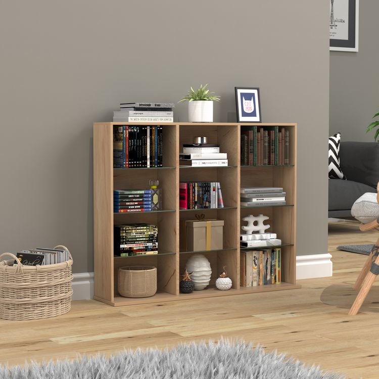 Produktbild: Holz CD DVD Standregal Bücherregal Regal Zilas L