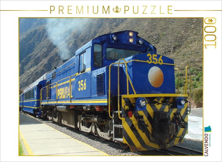 Produktbild: CALVENDO Puzzle Peru Rail Bahnhof Ollantaytambo, Schmalspur-Dieselbahn nach Machu Picchu. | 1000 Teile Lege-Gr&ouml;&szlig;e 64x48cm Foto-Puzzle f&uuml;r gl&uuml;ckliche S