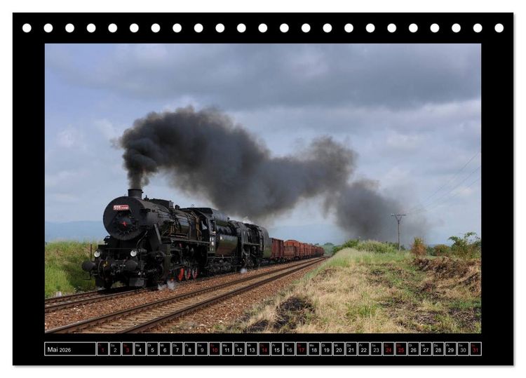 Produktbild: Eisenbahndampfromantik (Tischkalender 2026 DIN A5 quer), CALVENDO Monatskalender