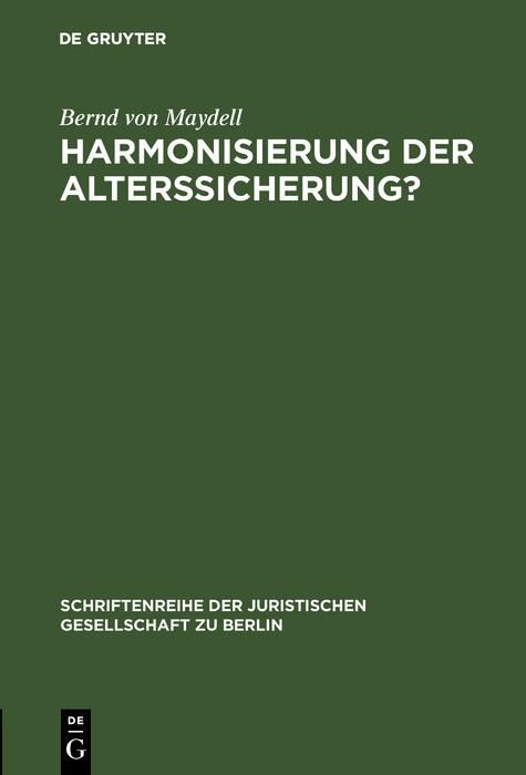 Produktbild: Harmonisierung der Alterssicherung?