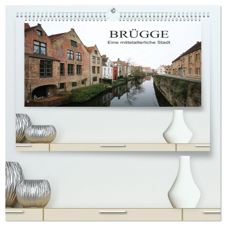 Produktbild: Br&uuml;gge - Eine mittelalterliche Stadt (hochwertiger Premium Wandkalender 2026 DIN A2 quer), Kunstdruck in Hochglanz