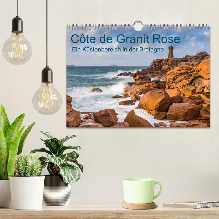 Produktbild: C&ocirc;te de Granit Rose - Ein K&uuml;stenbereich in der Bretagne (Wandkalender 2026 DIN A4 quer), CALVENDO Monatskalender