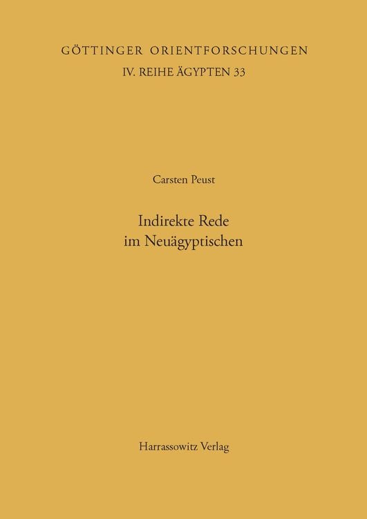 Produktbild: Indirekte Rede im Neu&auml;gyptischen