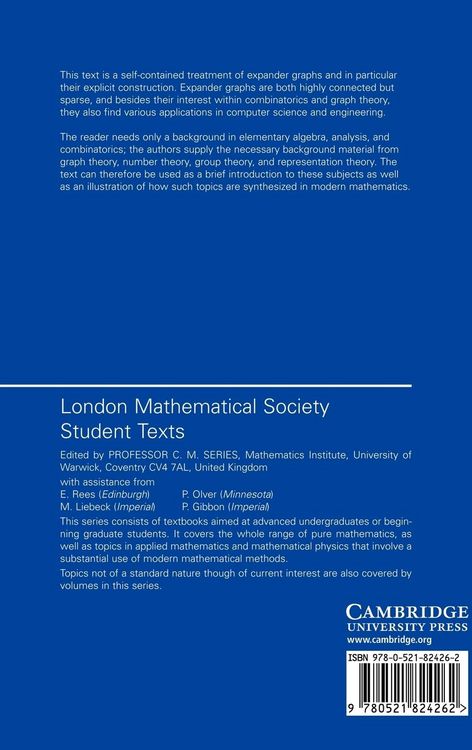 Produktbild: Elementary Number Theory, Group Theory and Ramanujan Graphs