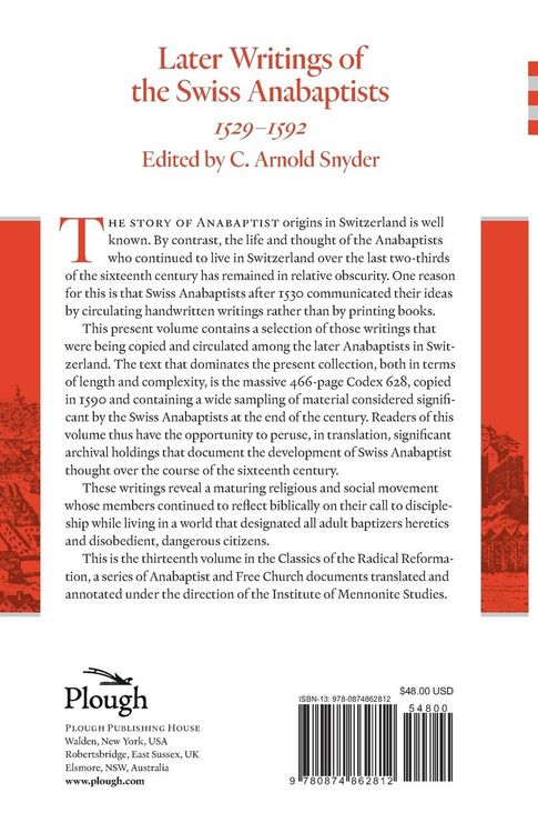 Produktbild: Later Writings of the Swiss Anabaptists