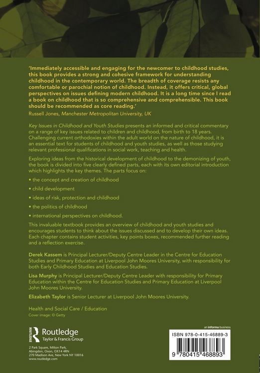 Produktbild: Key Issues in Childhood and Youth Studies