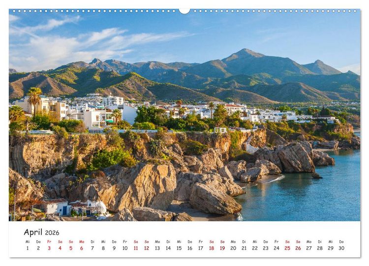 Produktbild: Andalusien - Wei&szlig;e D&ouml;rfer und wilde Natur (Wandkalender 2026 DIN A2 quer), CALVENDO Monatskalender