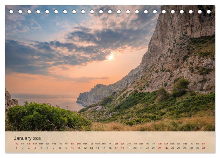 Produktbild: Mallorca - Pearl of the Mediterranean Sea (Desk Calendar 2026 DIN A5 landscape), CALVENDO 12 Month DeskCalendar