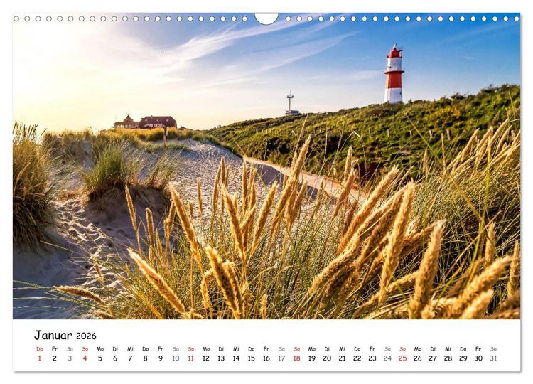 Produktbild: Borkum, bezaubernde Nordseeinsel (Wandkalender 2026 DIN A3 quer), CALVENDO Monatskalender