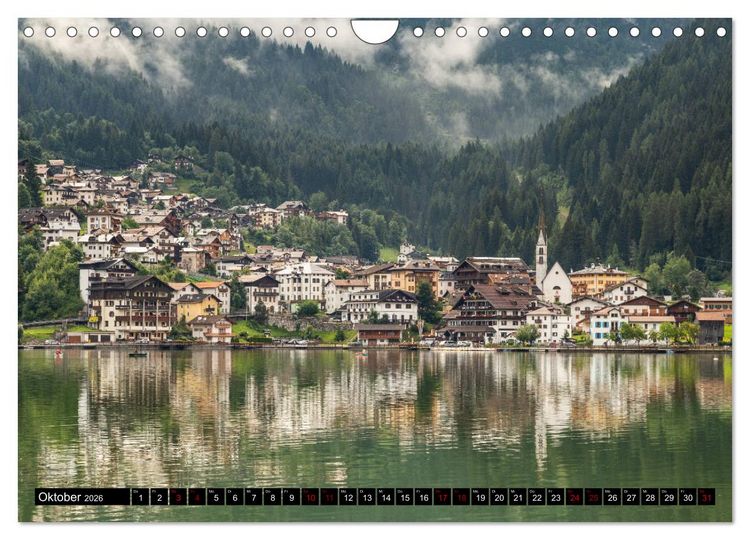 Produktbild: Bergseen in den Dolomiten (Wandkalender 2026 DIN A4 quer), CALVENDO Monatskalender