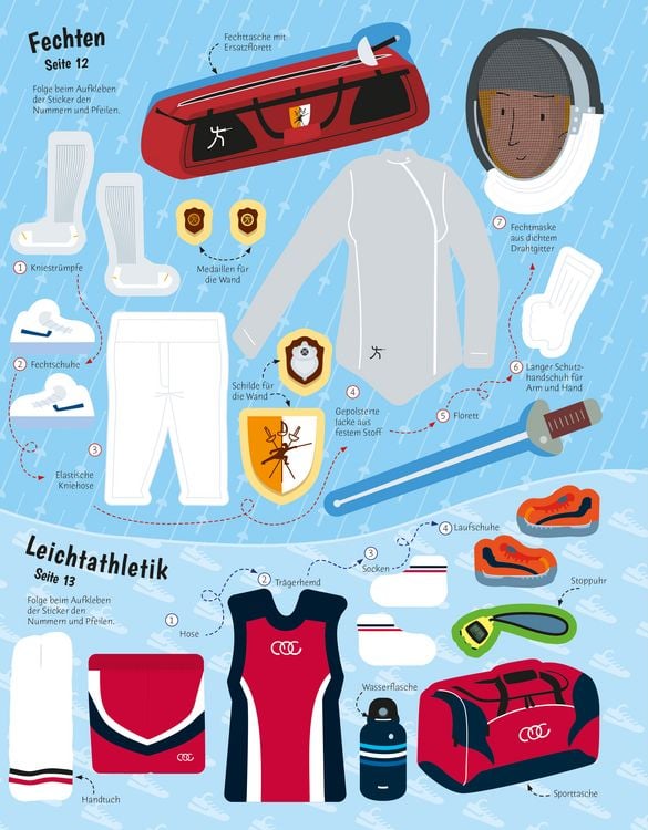Produktbild: Mein Anzieh-Stickerbuch: Sportarten aus aller Welt