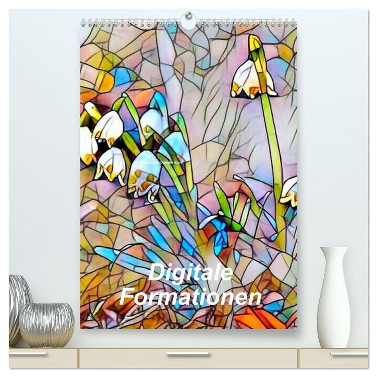 Produktbild: Digitale Formationen (hochwertiger Premium Wandkalender 2026 DIN A2 hoch), Kunstdruck in Hochglanz