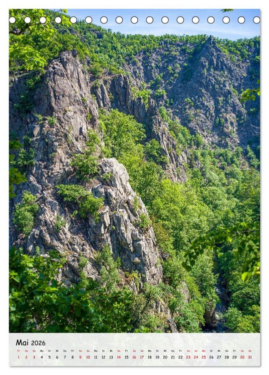 Produktbild: Das Bodetal - Der Grand Canyon des Ostens (Tischkalender 2026 DIN A5 hoch), CALVENDO Monatskalender
