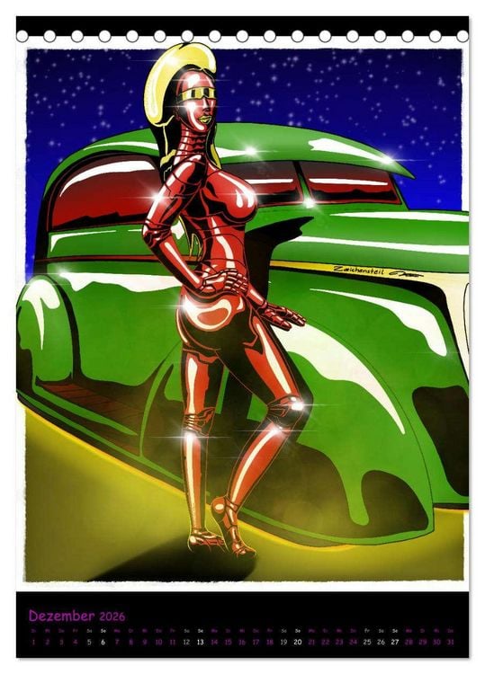 Produktbild: CYBER PINUPS (Tischkalender 2026 DIN A5 hoch), CALVENDO Monatskalender