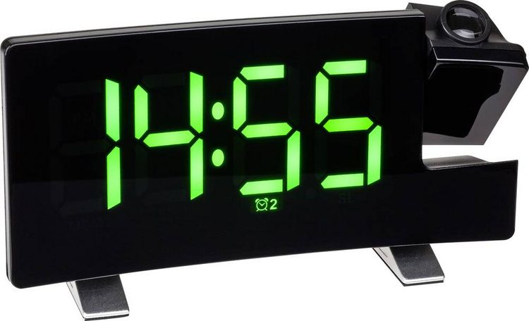 Produktbild: TFA Dostmann 60.5015.04 Quarz Wecker Schwarz Gro&szlig;es Display, USB Anschluss