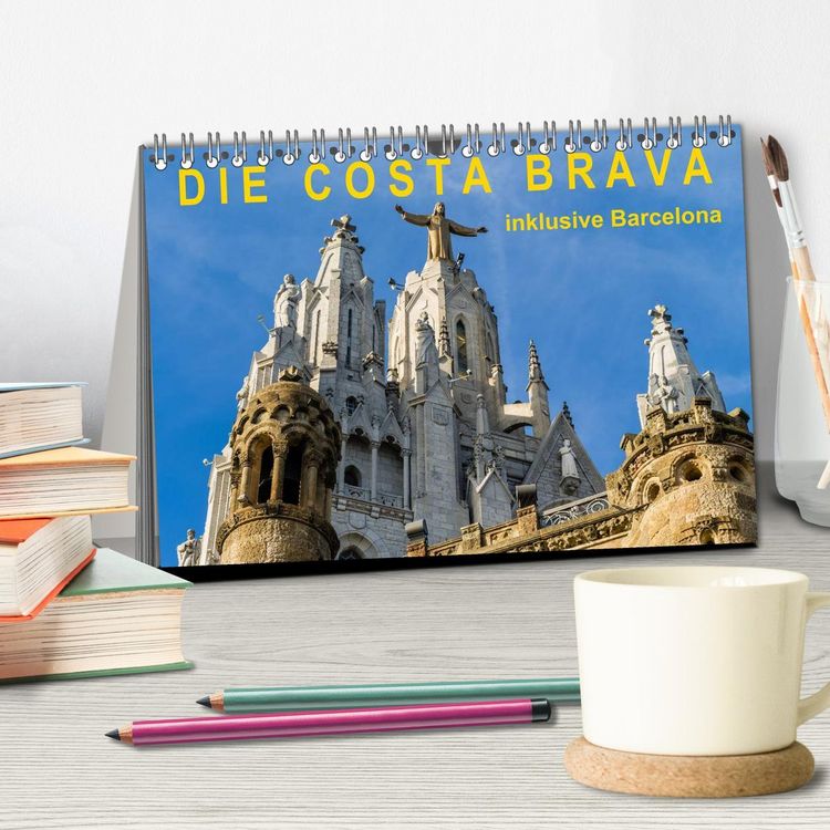 Produktbild: Costa Brava &ndash; inklusive Barcelona (Tischkalender 2026 DIN A5 quer), CALVENDO Monatskalender