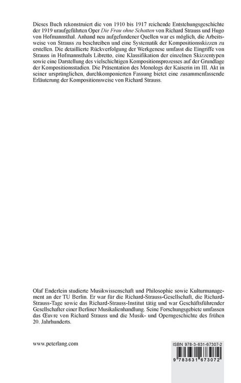 Produktbild: Die Entstehung der Oper &laquo;Die Frau ohne Schatten&raquo; von Richard Strauss