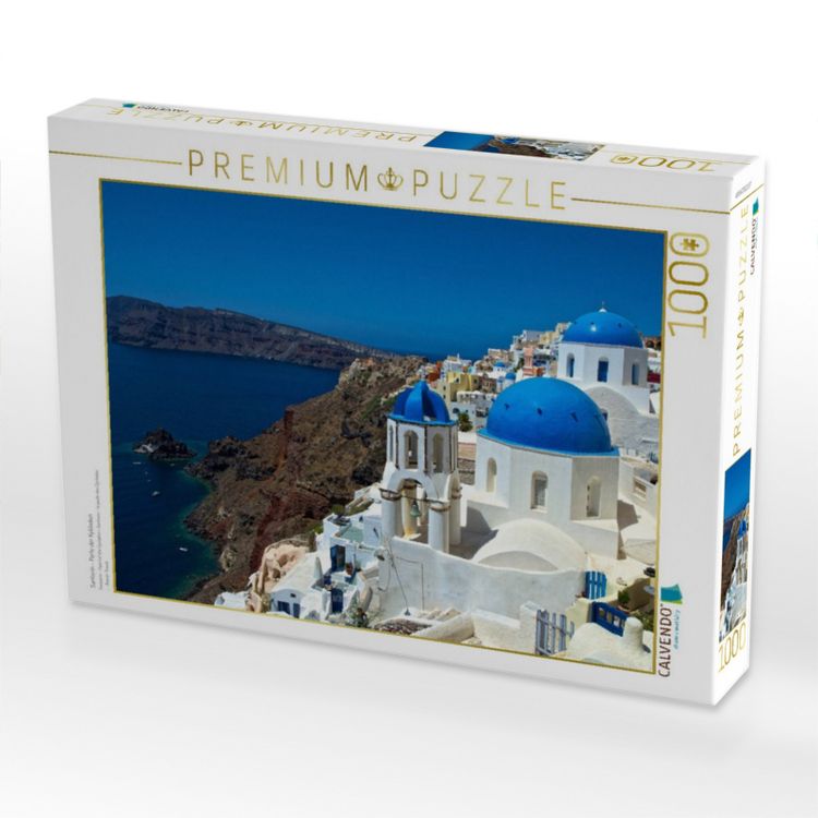 Produktbild: CALVENDO Puzzle Santorin - Perle der Kykladen | 1000 Teile Lege-Gr&ouml;&szlig;e 64x48cm Foto-Puzzle f&uuml;r gl&uuml;ckliche Stunden