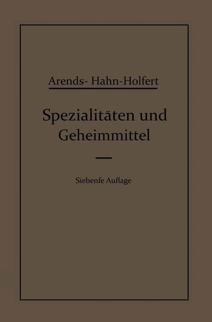 Produktbild: Spezialit&auml;ten und Geheimmittel