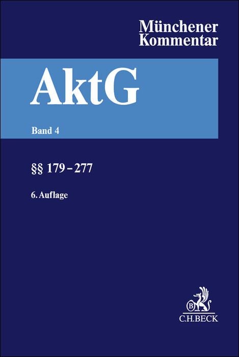 Produktbild: M&uuml;nchener Kommentar zum Aktiengesetz Bd. 4: &sect;&sect; 179-277
