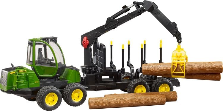 Produktbild: Bruder - John Deere 1210E - R&uuml;ckzug mit 4 Baumst&auml;mmen und Holzgreifer