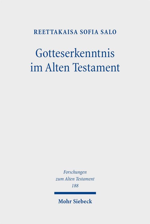 Produktbild: Gotteserkenntnis im Alten Testament