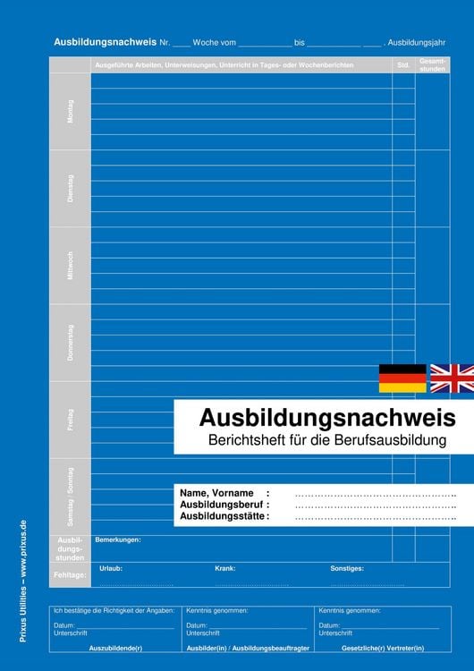 Produktbild: Ausbildungsnachweis
