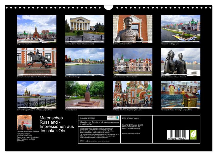 Produktbild: Malerisches Russland - Impressionen aus Joschkar-Ola (Wandkalender 2026 DIN A3 quer), CALVENDO Monatskalender