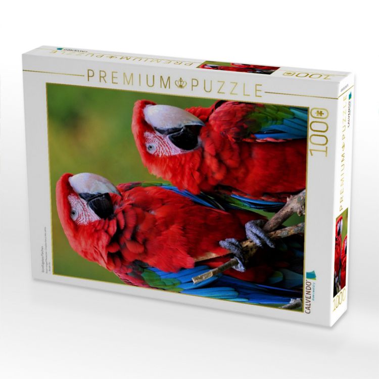 Produktbild: CALVENDO Puzzle Gr&uuml;nfl&uuml;gelara P&auml;rchen | 1000 Teile Lege-Gr&ouml;&szlig;e 64x48cm Foto-Puzzle f&uuml;r gl&uuml;ckliche Stunden