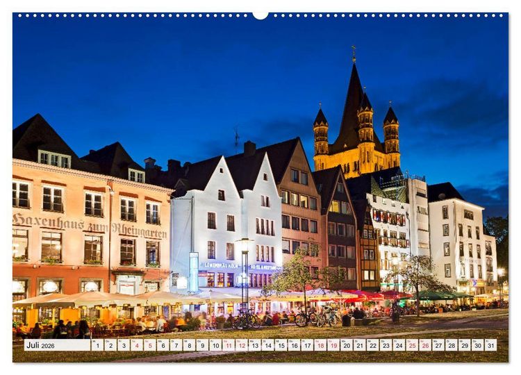 Produktbild: K&Ouml;LNER LICHTERZAUBER (hochwertiger Premium Wandkalender 2026 DIN A2 quer), Kunstdruck in Hochglanz
