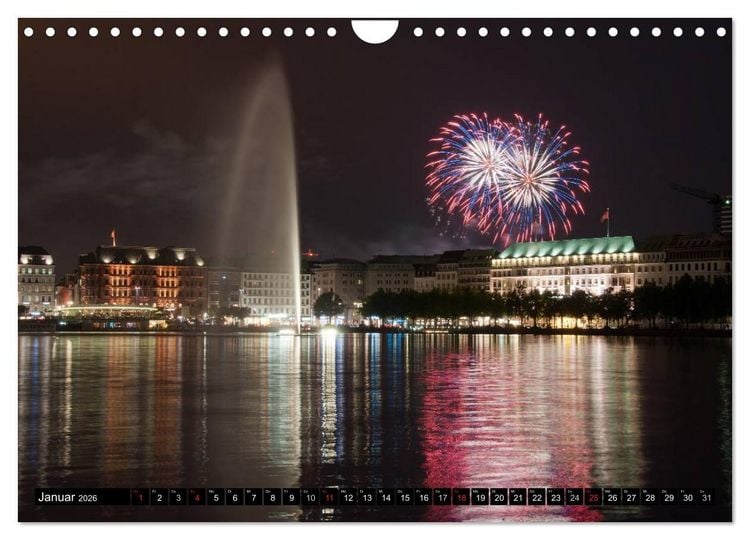 Produktbild: Hamburg - Alster (Wandkalender 2026 DIN A4 quer), CALVENDO Monatskalender