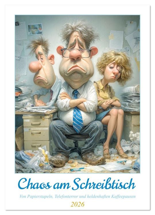Produktbild: Chaos am Schreibtisch (Wandkalender 2026 DIN A4 hoch), CALVENDO Monatskalender