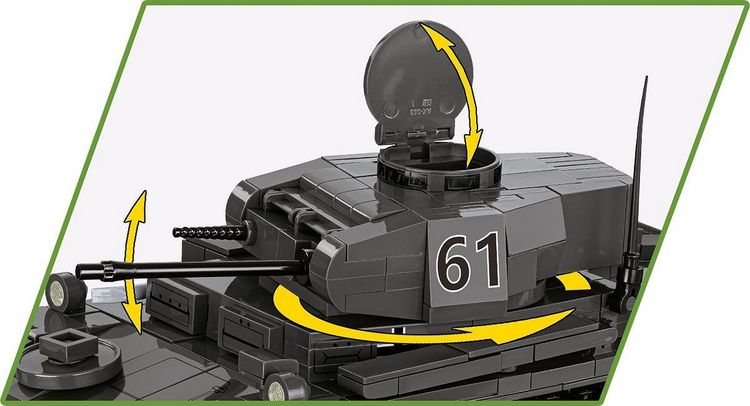 Produktbild: COBI Historical Collection 2597 - Panzerkampfwagen II Aus.f, World War II, 1:28 Bausatz 813 Klemmbausteine/1 Figur